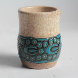 LONGWY & PRIMAVERA Petit Vase &eacute;maux Art d&eacute;co