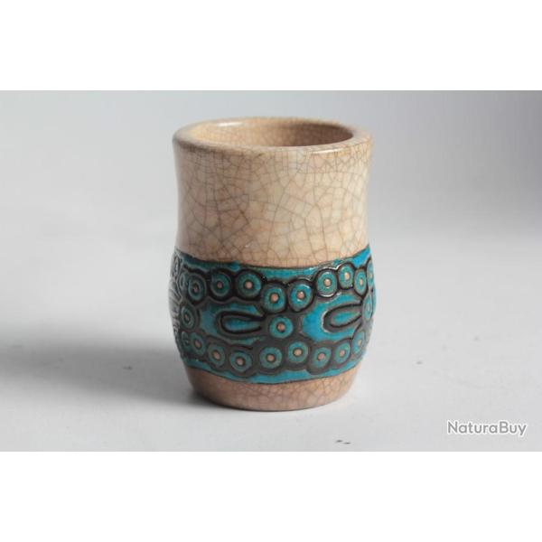 LONGWY & PRIMAVERA Petit Vase �maux Art d�co