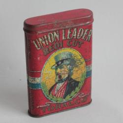 Bo&icirc;te &agrave; Cigarettes t&ocirc;le Union Leader Redi Cut Tobacco Oncle Sam
