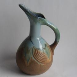 Pichet gr&egrave;s M&eacute;t&eacute;nier P&eacute;lican Liqueur Thivolet Roanne