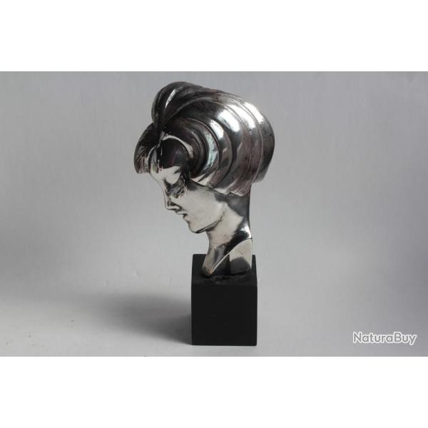 Guido CACCIAPUOTI Sculpture Profil de Femme Art d�co