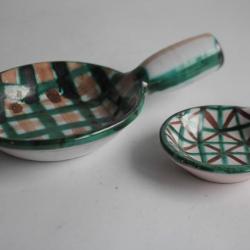 2 Po&ecirc;lons c&eacute;ramique Robert PICAULT Vallauris