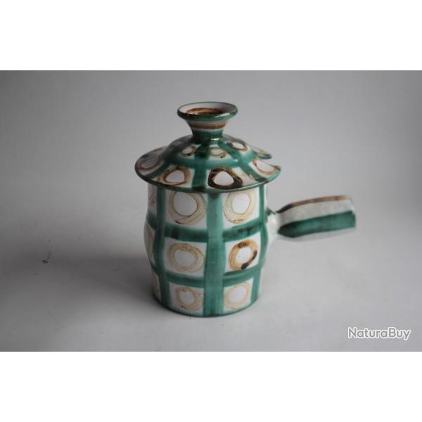 Pot couvert c�ramique Robert PICAULT Vallauris