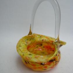Panier en verre Art nouveau