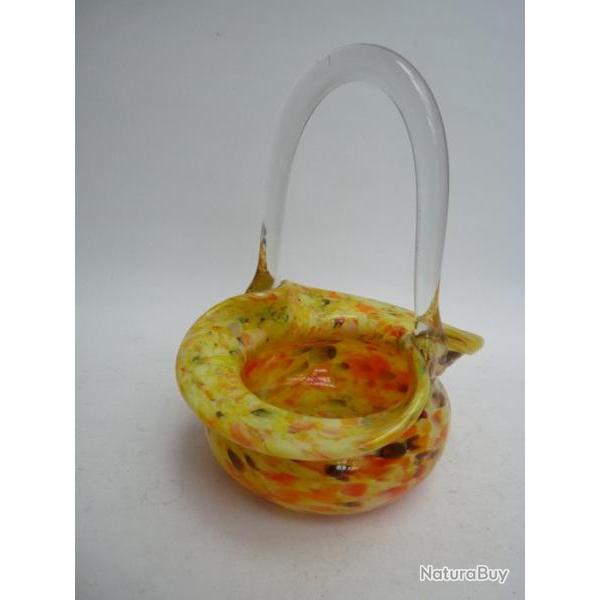Panier en verre Art nouveau