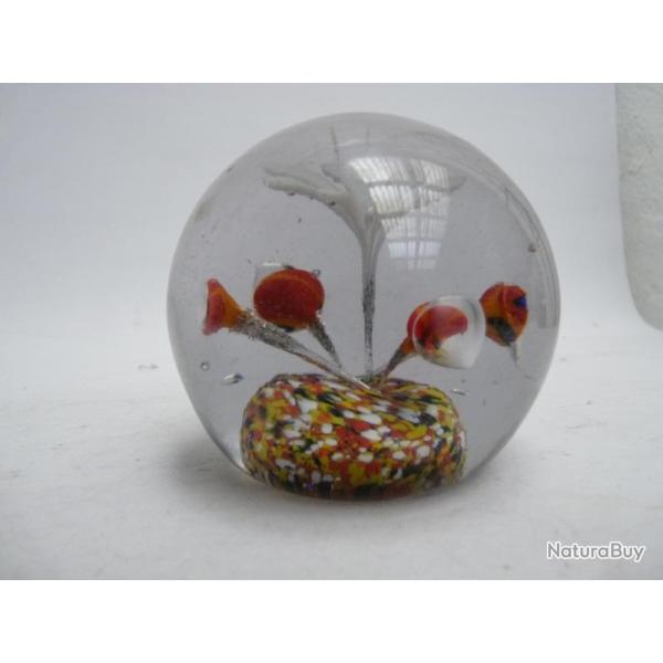 Boule presse-papier en sulfure objet de bureau