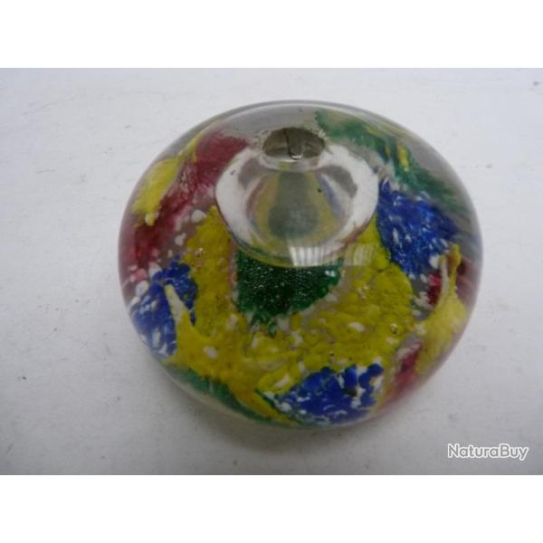 Boule presse-papier en sulfure encrier �criture bureau