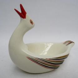 Vide poche Canard porcelaine DELVAUX Art d&eacute;co