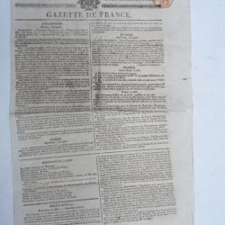 Journal Gazette de France n&deg;215 de 1822