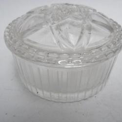 Boite &agrave; poudre verre Julien VIARD Art d&eacute;co