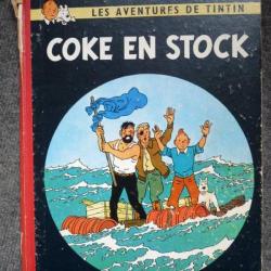 BD Tintin Herg&eacute; Coke en Stock B24 1958