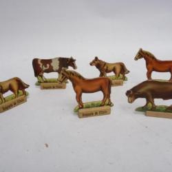 Ensemble jouets publicitaires animaux de la ferme Droguerie de l'&Eacute;toile