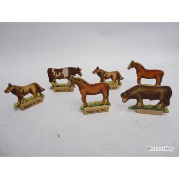 Ensemble jouets publicitaires animaux de la ferme Droguerie de l'�toile