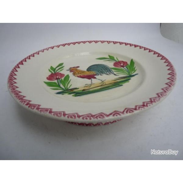 Coupe Fa�ence LONGWY Coq