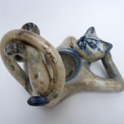 Chat c&eacute;ramique Art nouveau