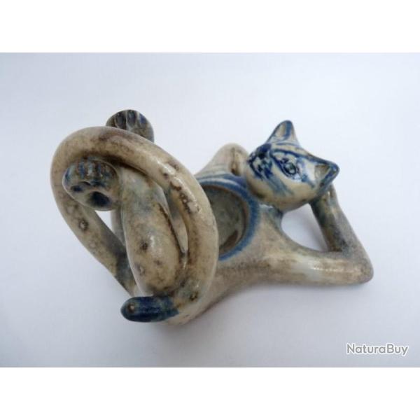 Chat c�ramique Art nouveau