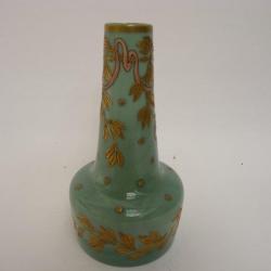 Vase p&acirc;te de verre &eacute;maill&eacute;e Legras St Denis Art nouveau