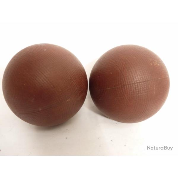Paire Boules en composition Bak�lite? Rafa a Volo Bocce Italian Italie
