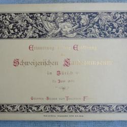 Recueil Photos Commémoration Musée Suisse Zurich 1898