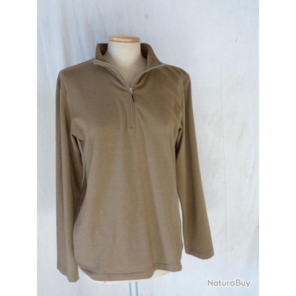 GAULTIER Homme polo vintage marron col zipp� mode v�tement