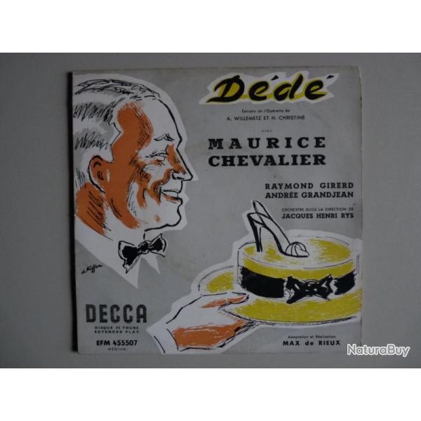 Disque Vinyl 45 tours Maurice CHEVALIER D�d� Decca EFM 455507