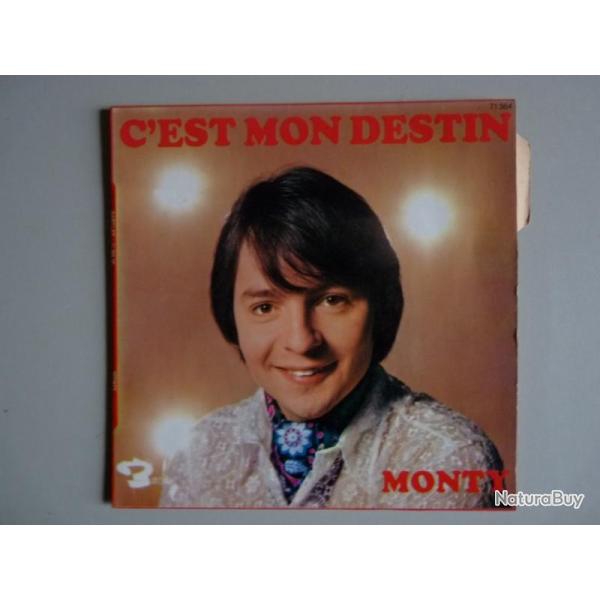 Disque Vinyl 45 tours MONTY C'est Mon Destin Barclay 71364