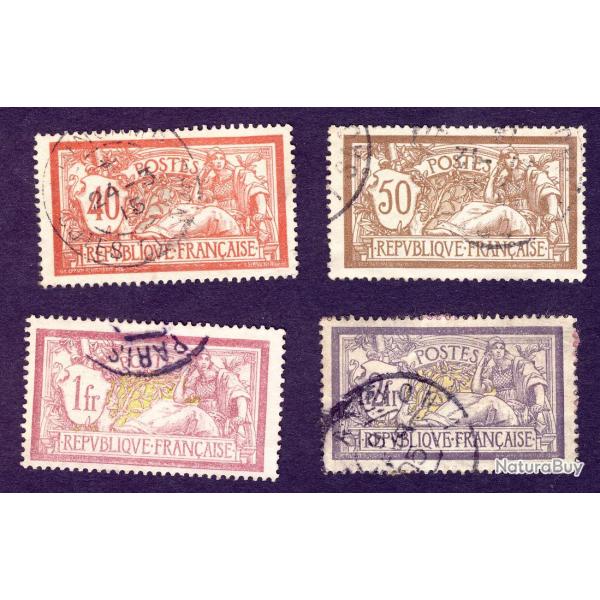 Timbres France Type Merson 1900 Yv 119 - 122 oblit�r�