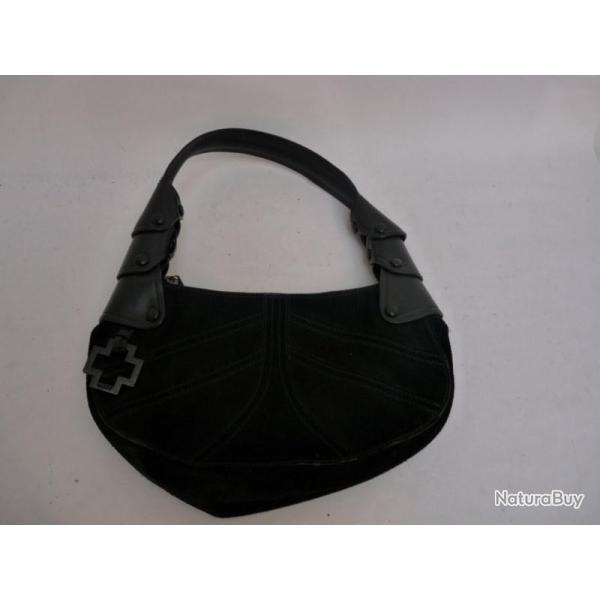 Sac � main BALLY Daim cuir noir