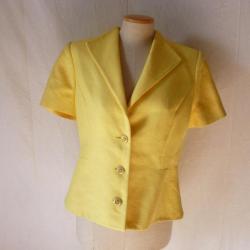 VALENTINO veste vintage coton Jaune v&ecirc;tements femme mode T 46