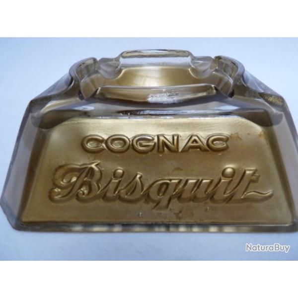 Cendrier publicitaire Cognac Bisquit verre �glomis�