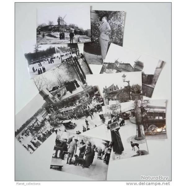 Lot de 11 CPSM 75 - PARIS - S�rie PARIS 1900