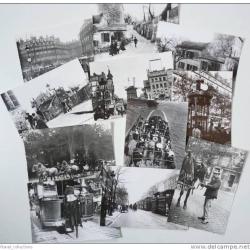 Lot de 11 CPSM 75 - PARIS - S&eacute;rie PARIS 1900