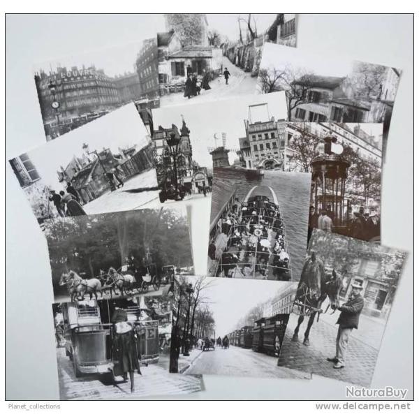 Lot de 11 CPSM 75 - PARIS - S�rie PARIS 1900