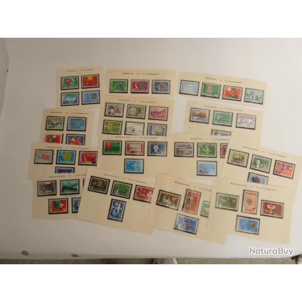 Timbres Suisse Propagande 1954 - 1967 oblit�r�s