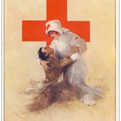 Illustrateur - Croix rouge - Femme - Guerre 1914-18