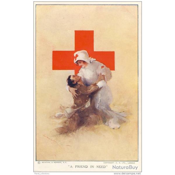 Illustrateur - Croix rouge - Femme - Guerre 1914-18