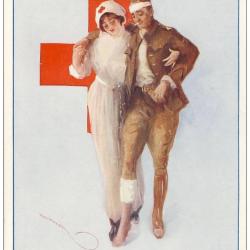 Illustrateur - Croix rouge - Femme - Guerre 1914-18
