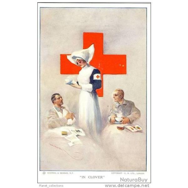 Illustrateur - Croix rouge - Femme - Guerre 1914-18