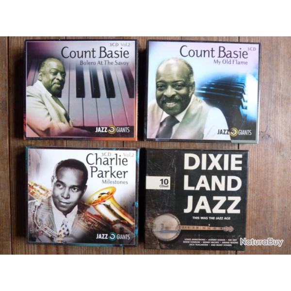 Lot de 4 coffrets de CD Musique Jazz Count Basie Parker