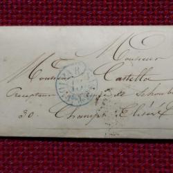 Pli Marque Postale France Paris 1837