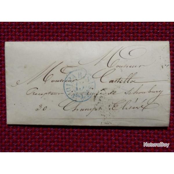 Pli Marque Postale France Paris 1837