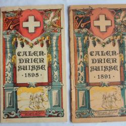 Calendriers Suisse 1895-1891