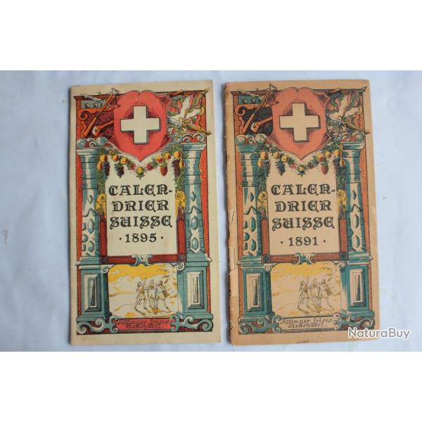 Calendriers Suisse 1895-1891
