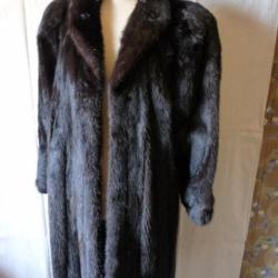 Manteau en vison noir