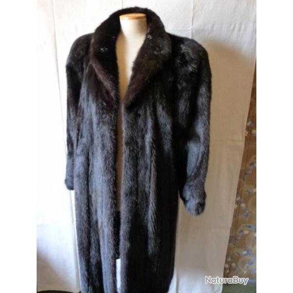 Manteau en vison noir