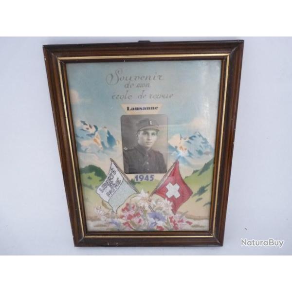 Souvenir �cole de recrue 1945 soldat militaria