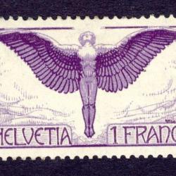 Timbre Suisse Pro A&eacute;ro Poste A&eacute;rienne F12 1924 N* avec charni&egrave;re