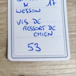 PI&Egrave;CE SMITH & WESSON MOD 17 - K FRAME - VIS DU RESSORT DE CHIEN