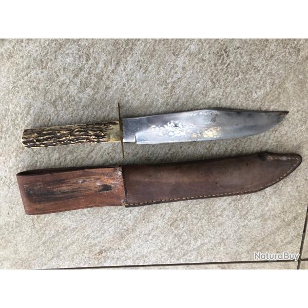 TRES GROS BOWIE KNIFE ANNEE 30 HUBERTUS SOLINGEN