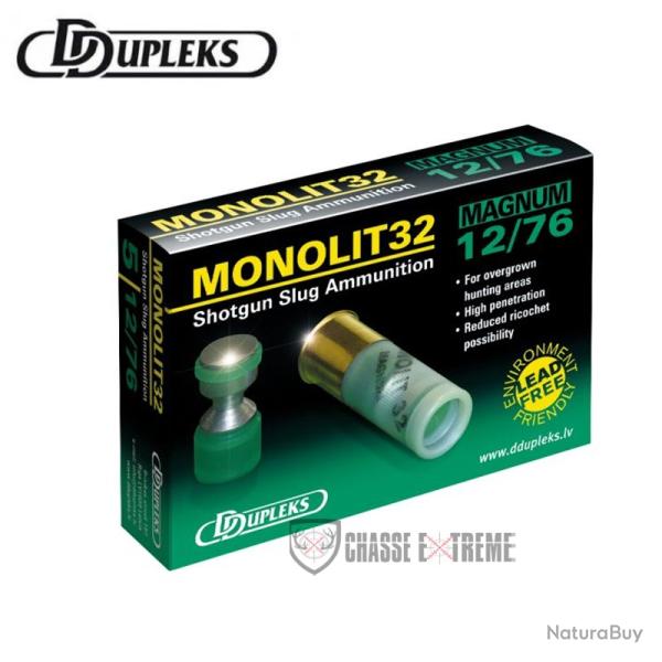 5 Cartouche DDUPLEKS Monolit 32 Cal 12/70